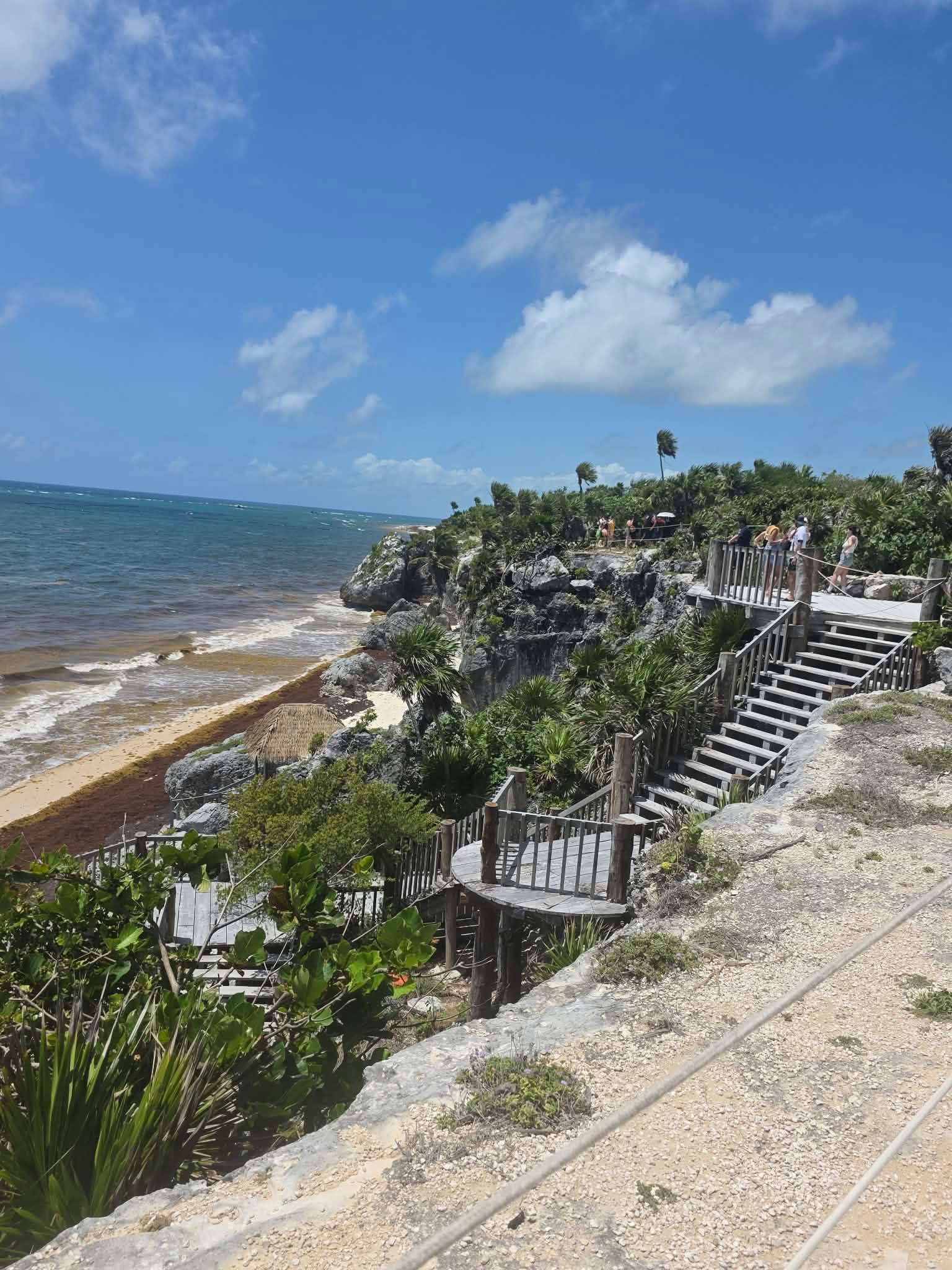 Tulum ruins overlooking the Caribbean coast